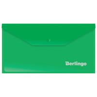 Папка-конверт на кнопке, C6, 180 мкм, зеленая, 5 штук (количество товаров в комплекте: 5)