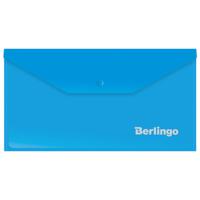 Папка-конверт на кнопке, C6, 180 мкм, синяя, 5 штук (количество товаров в комплекте: 5)