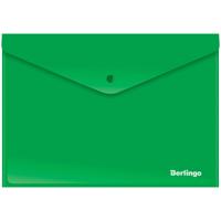 Папка-конверт на кнопке "Berlingo", А4, 180 мкм, зеленая, 10 штук (количество товаров в комплекте: 10)