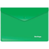 Папка-конверт на кнопке, A5+, 180 мкм, зеленая, 10 штук (количество товаров в комплекте: 10)