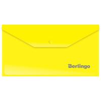Папка-конверт на кнопке, C6, 180 мкм, желтая, 5 штук (количество товаров в комплекте: 5)