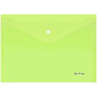 Папка-конверт на кнопке "Starlight", А4, 180 мкм, прозрачная салатовая, 10 штук (количество товаров в комплекте: 10)