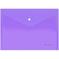 Папка-конверт на кнопке "Starlight", А4, 180 мкм, полупрозрачная фиолетовая, 10 штук (количество товаров в комплекте: 10)