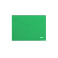 Папка-конверт на кнопке "Classic", непрозрачная, А4, зеленая