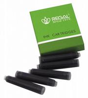 Картриджи с чернилами для перьевой ручки "Regal", 5 штук, цвет чернила черный