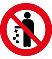 Информационная наклейка "Не мусорить"