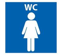 Информационная наклейка "Женский туалет"