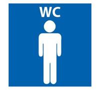 Информационная наклейка "Мужской туалет"
