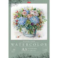 Бумага для рисования "Цветочных красок акварель", А3, 20 листов, 220 г/м2