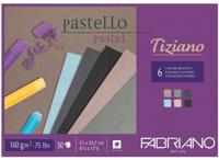Альбом для пастели "Tiziano", 21x29,7 см 6 цветов, 30 листов (темные цвета)