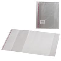 Набор обложек с клеевым краем, для тетрадей, дневников, А5 (215x400 мм), 80 мкм, цвет прозрачный, 5 штук