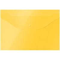 Папка-конверт на кнопке "OfficeSpace", А4, 120 мкм, желтая