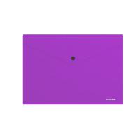 Папка-конверт на кнопке "Vivid", непрозрачная, A4, фиолетовая