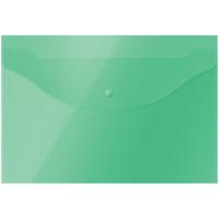 Папка-конверт на кнопке "OfficeSpace", А4, 120 мкм, зеленая