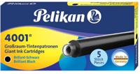 Картридж Pelikan INK 4001 GTP/5 (310615) Brilliant Black, чернила для ручек перьевых, 5 штук