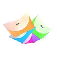 Папка-конверт "Colourplay" с кнопкой, горизонтальная, 2 отделения, ассорти 5 цветов