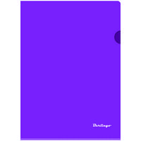 Папка-уголок, А4, 180 мкм, прозрачная фиолетовая