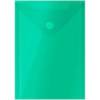 Папка-конверт на кнопке "OfficeSpace", А6, 150 мкм, зеленая